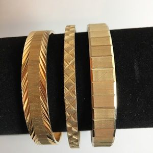 Lot of monet bangle bracelets.